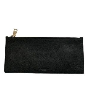 Coach grained black cosmetic case